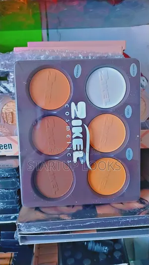 Contour Palette + Eyelashes Glue ,Mink Eyelashes,Powderbrush