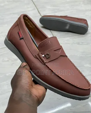 Brown Diesel Loafers Shoes for Men