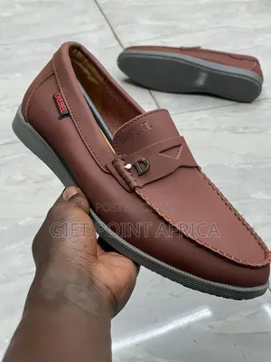 Brown Diesel Loafers Shoes for Men