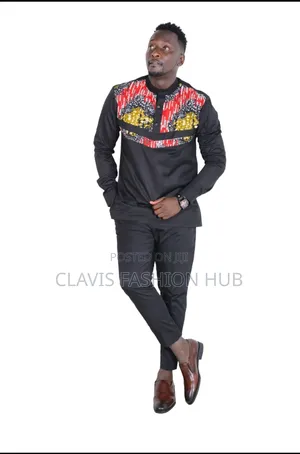 Black Men Suits And African Themed Shirt