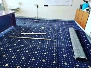 Blue Vvip Flowered Wall to Wall Carpets