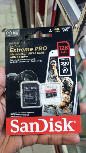 Extreme Pro 128gb Micro Sd+Adapter 200mb/S Reading Speed.