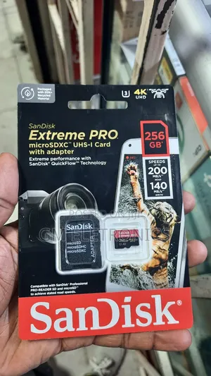 Extreme Pro 256gb Micro-Sd+Adapter,200mb/S Reading Speed.
