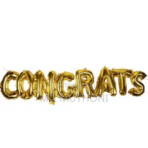 Gold Letter Congrats Banner