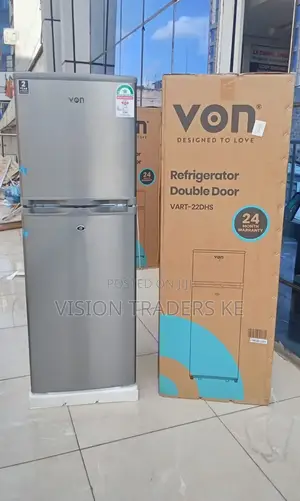 138ltrs Von- Hotpoint 138l Double Door Refrigerator-Gray