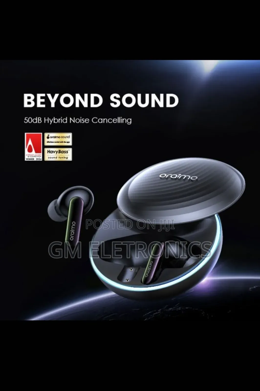 Original Oraimo Spacebuds Hybrid ANC True Wireless Earbuds.