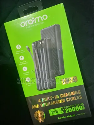 High Capacity Oraimo Powerbank 20000mah With Torch