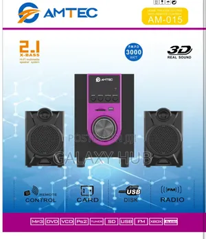 Amtec Am-015 Sub Woofer Sound System -bt/Usb/Fm-4,000 Watts