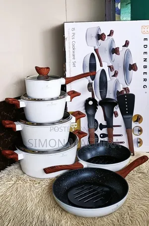 Edenberg 15pc White Cookware. White Edenberg 15pcs
