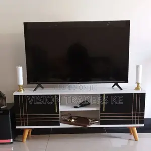 Sydney Wooden 4fts Tv Stand With Cabinets 120x30x56cm- Black