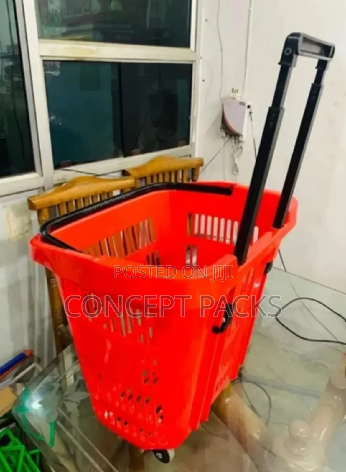 5pcs Plastic Basket Trolley Basket.