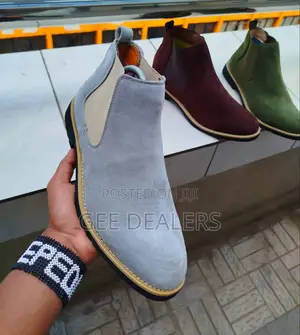 Men Boots-Suede Chelsea Boots, Official Shoes