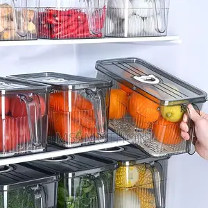 Acrylic Fridge Organizers With Handle Drainer 5ltr /3 LTR