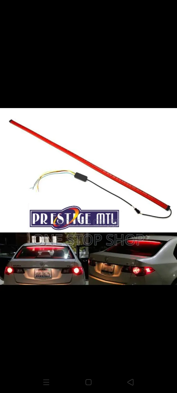 Boot Windscreen 3rd Brake Light Strip With Indicator Light