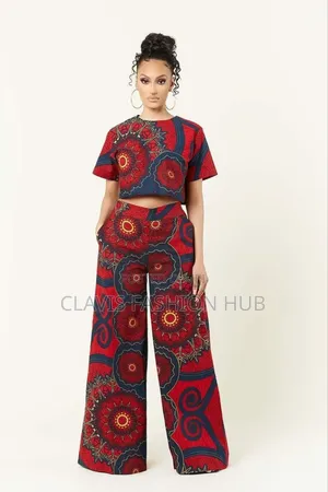 2 Piece Ankara Trouser Suit for Ladies