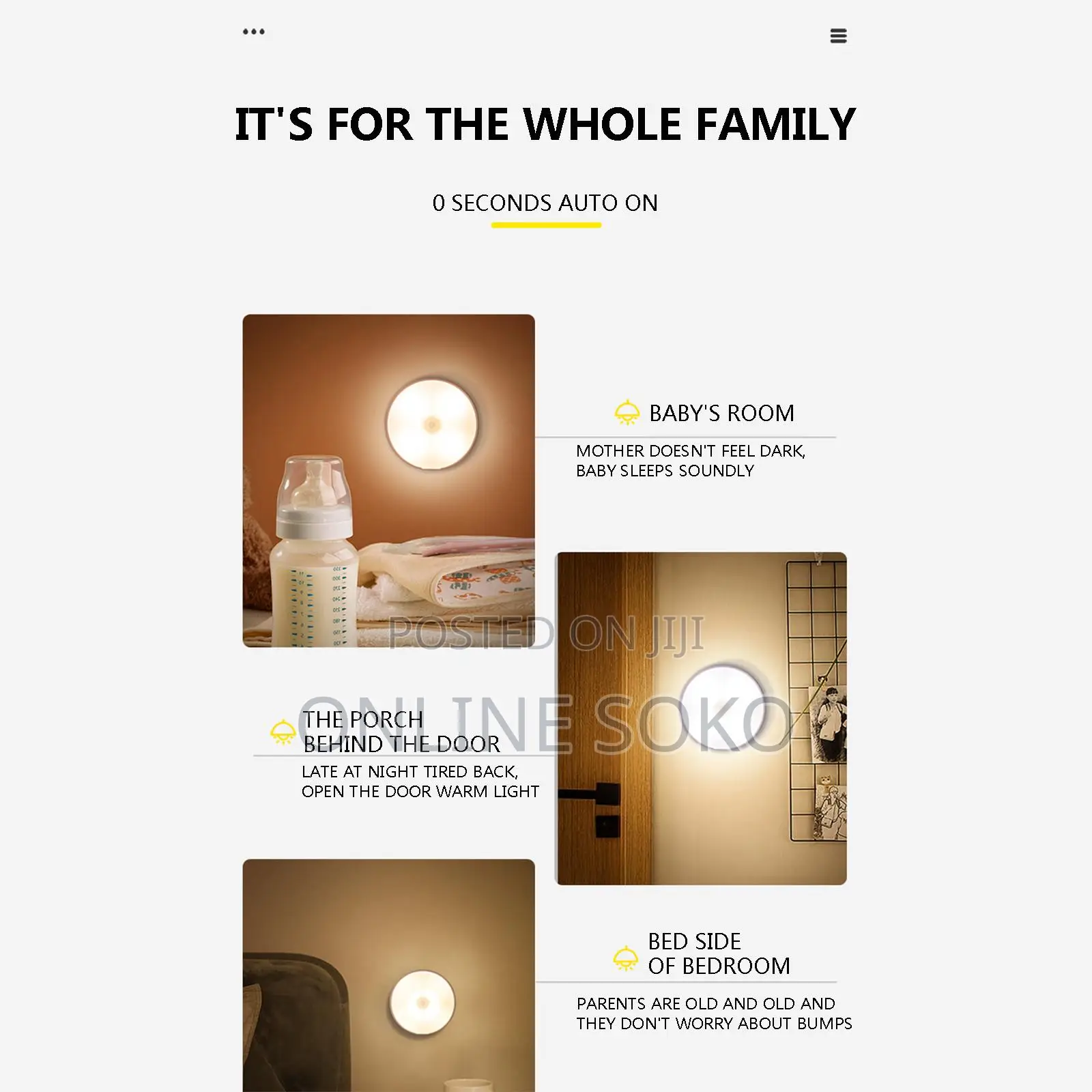 Rechargeable Motion Sensor Light Intelligent Induction Lamp