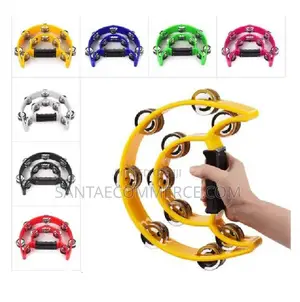 Handheld Tambourine Handbell Percussion Musical Instrument