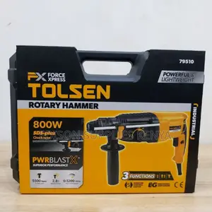 Tolsen Rotary Hammer Drill 800 Watts + Chisel SDS Drill Bits