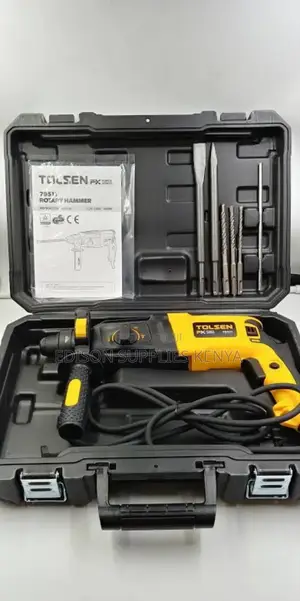 Tolsen Rotary Hammer Drill 800 Watts + Chisel SDS Drill Bits