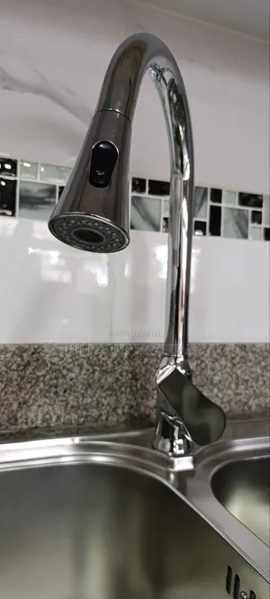 Stainless Steel Pull-Down Kitchen Faucet.