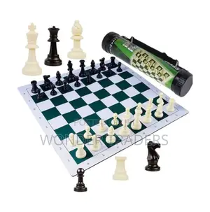 Portable Tournament Chess Board Game Mat +FREE Carrier Bag