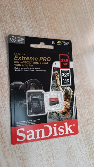 256gb Extreme Pro Microsd 200mb/S Reading 140mb/S Writing