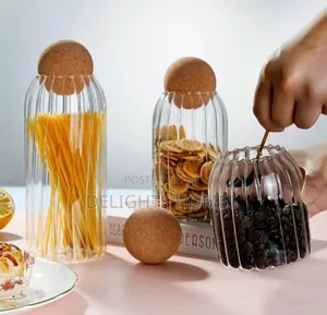 Glass Jar With Cork Transparent Seal-Pa