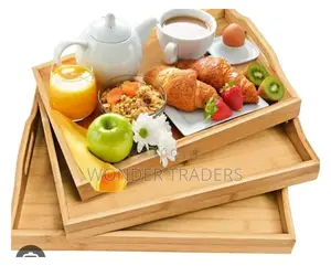 *Multifunctional Big Sized 3in1 Bamboo Serving Trays