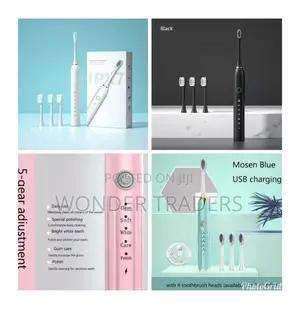 Rechargeable Electric Toothbrush With USB and 3 Replacement