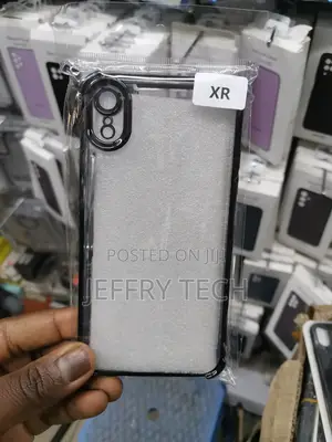 Clear Black Colored Border Case for iPhone XR