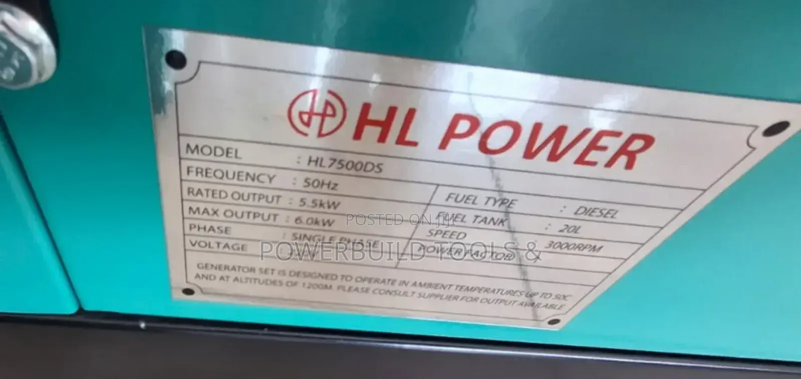 7.5KVA Silent Diesel Generator HL Brand