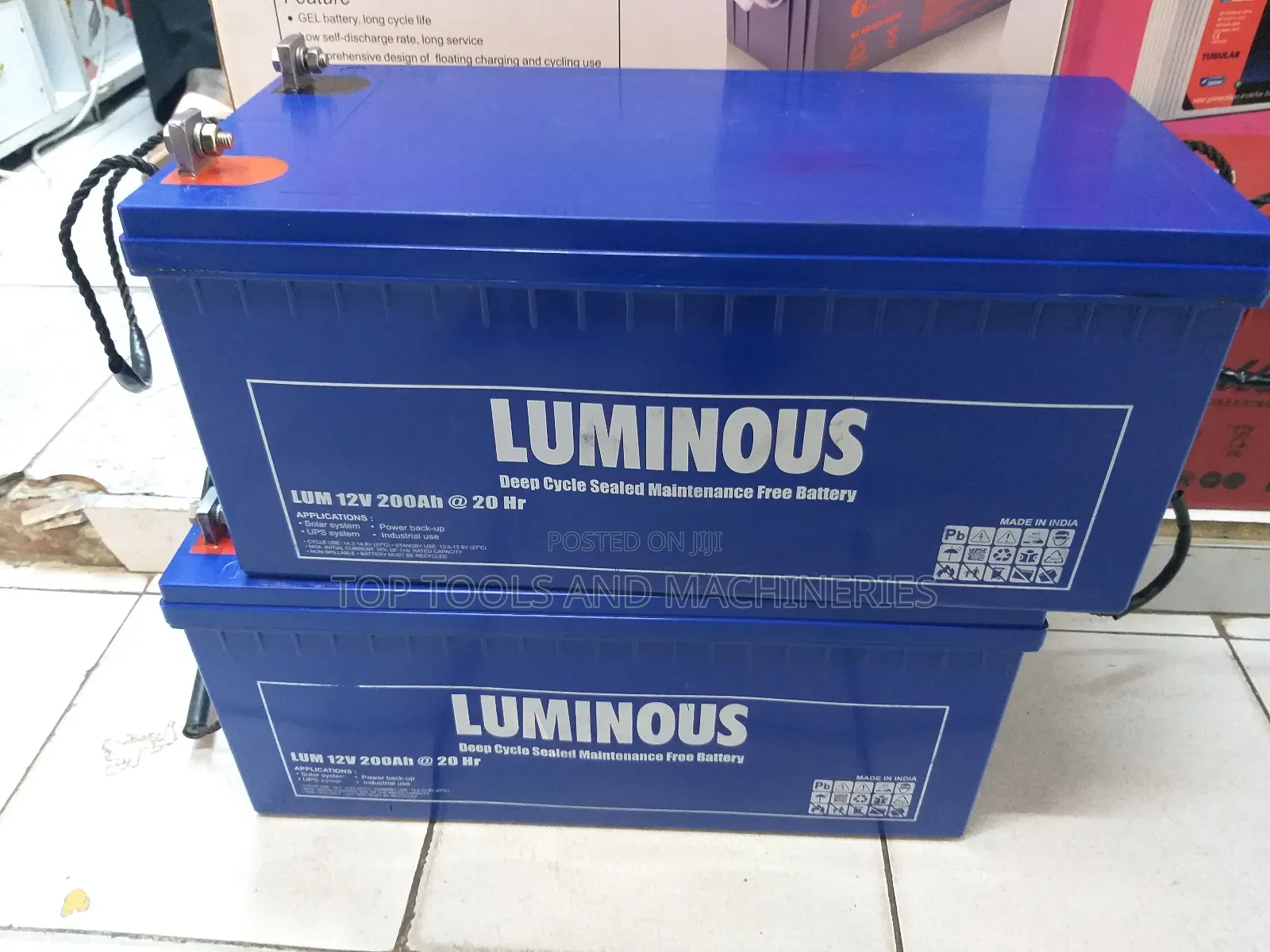 Luminous 12v200ah/20hrs Deep Cycle MF Solar Battery