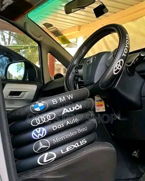 Branded Black Logo Steering Covers Universal Fit