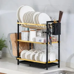 Dishrack/3 Tire Metallic Drying Rack