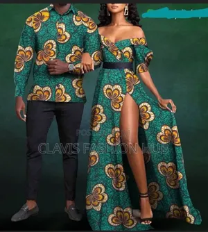 Couple Wear (Shirt + Kitenge Maxi Dress)