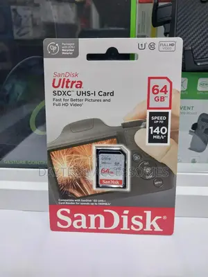 Sandisk Ultra SDXC 64gb 140mb/S Class 10 Uhs-I for Camera