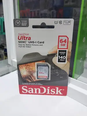 Sandisk Ultra SDXC 64gb 140mb/S Class 10 Uhs-I for Camera
