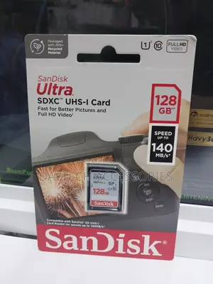 Sandisk 128gb Ultra SDHC Uhs-I Hd Camera Memory Card 140mb/S