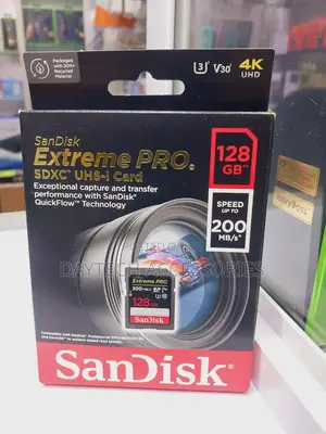 Sandisk Extreme Pro 128gb SDXC Sdxxu V30 U3 C10 Uhs-I 200mb/
