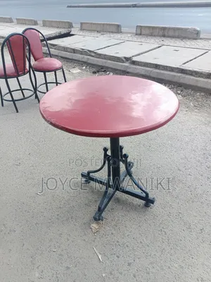 Restaurant Marble Table, Maroon Red 