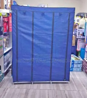 Blue Portable Wooden Wardrobes