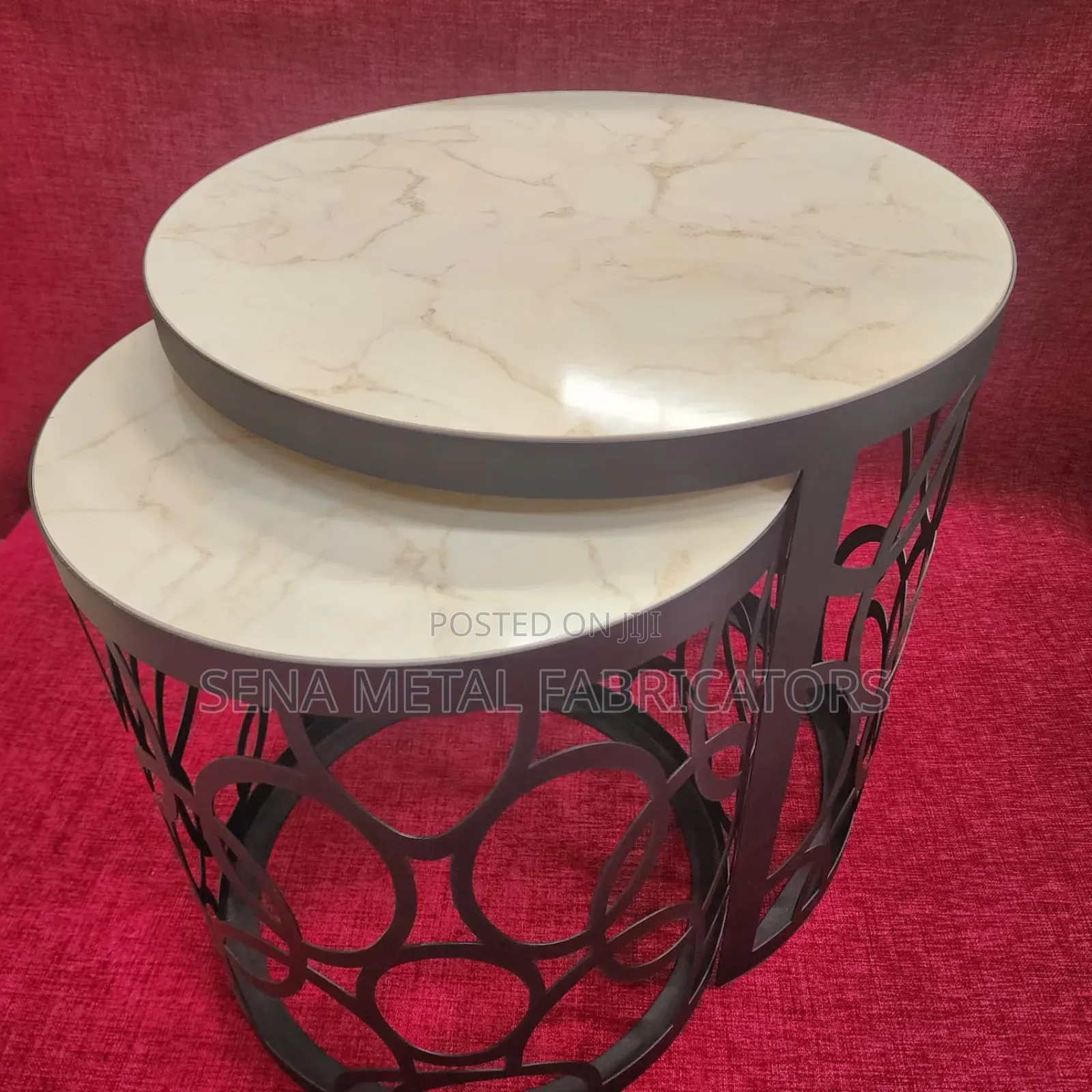 Nesting Stools With Powdercoating Finish.