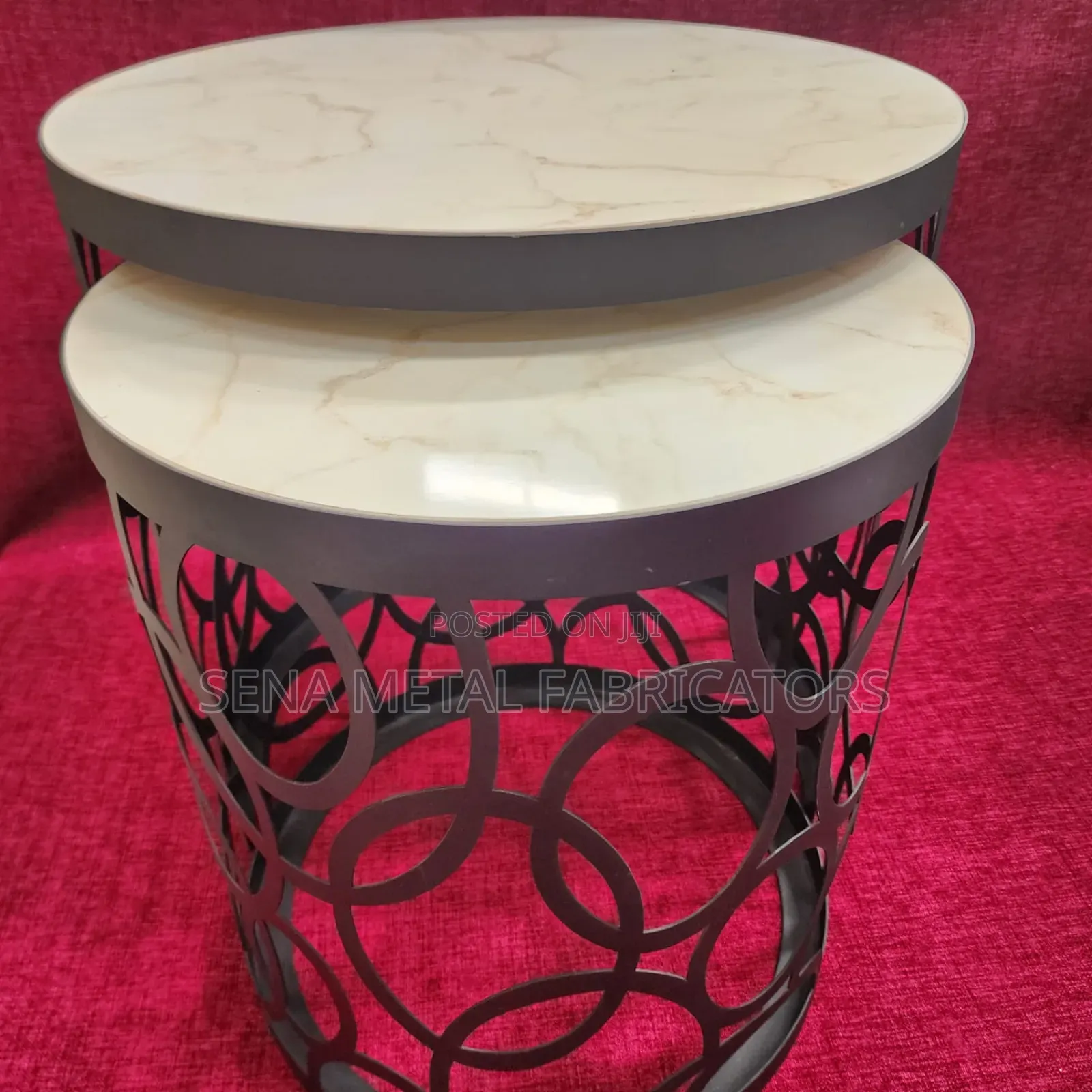 Nesting Stools With Powdercoating Finish.