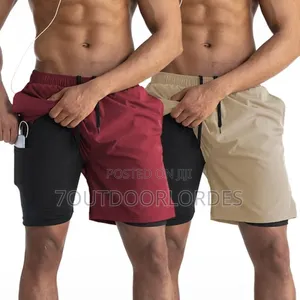 2 in 1 Gym Outdoor Beach Shorts