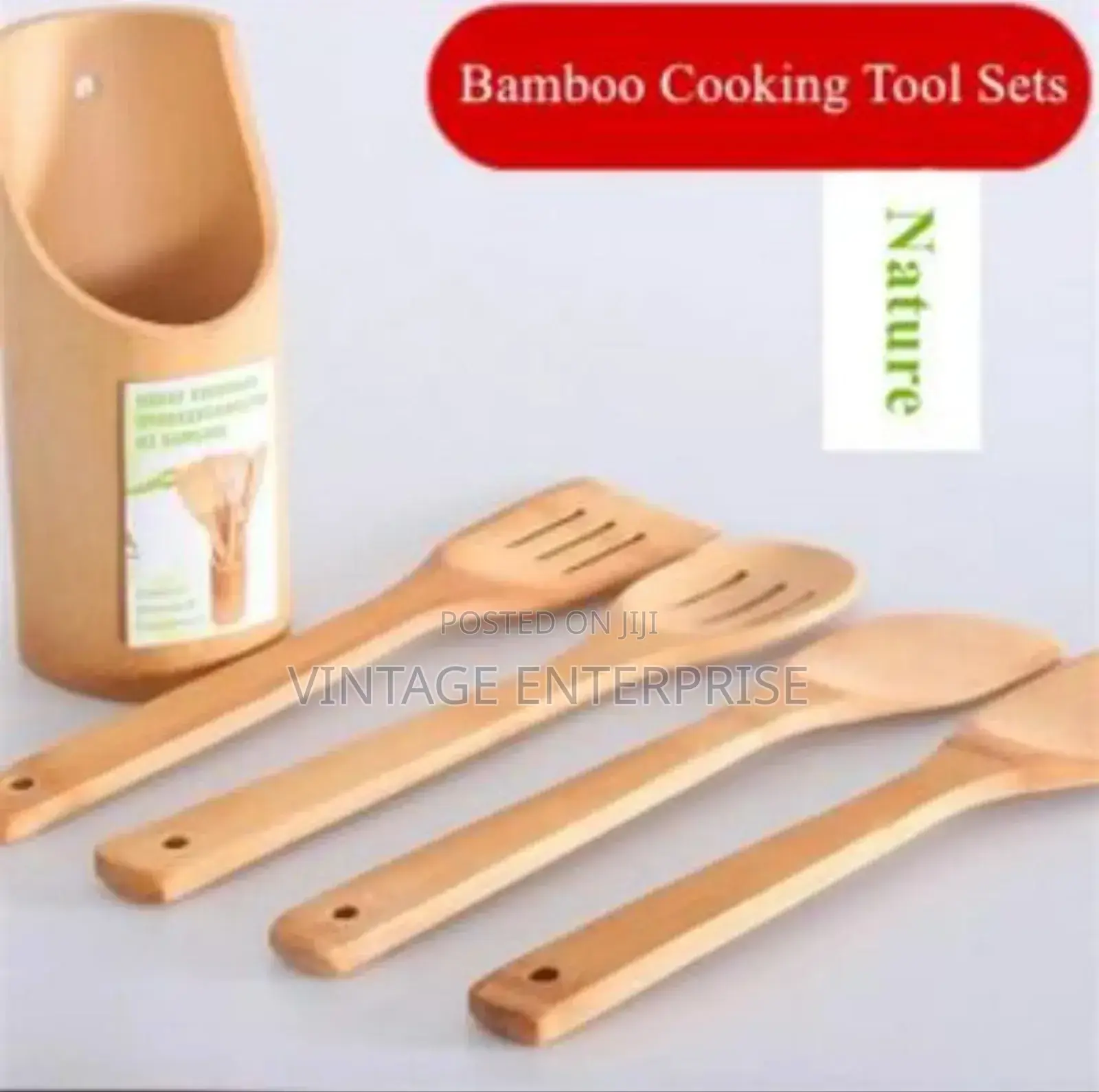 Bamboo Cooking Spoons Set (Mwiko)