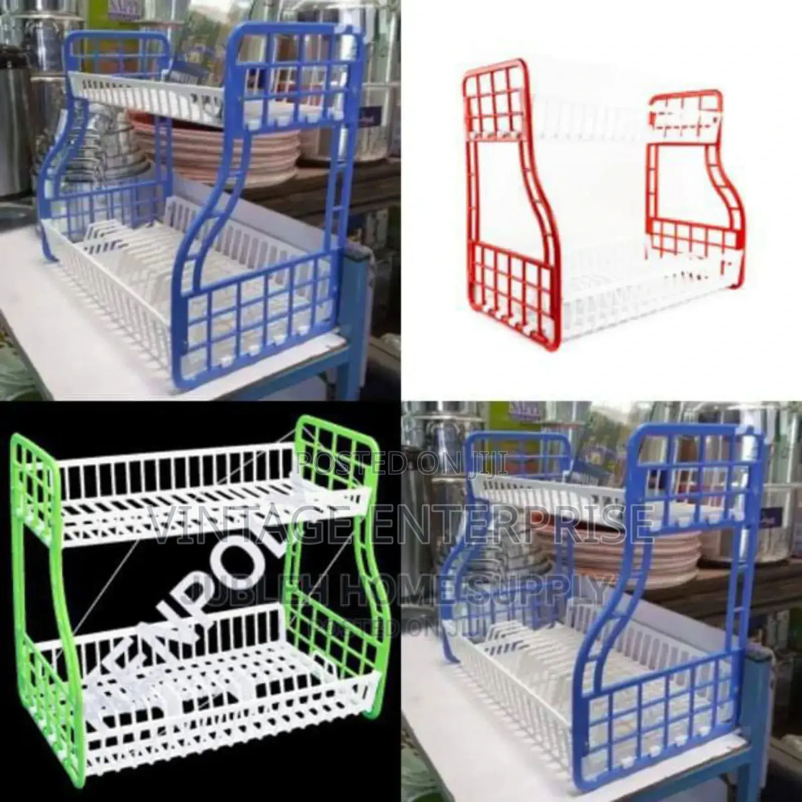 Plastic 2 Tier Dish Rack/ Dish Drying Rack