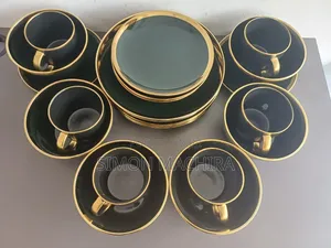 24pieces Ceramic Black Dinner Set