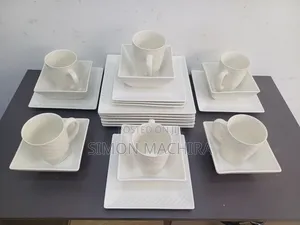 Elegant 24pcs Ceramic Square Dinner Set