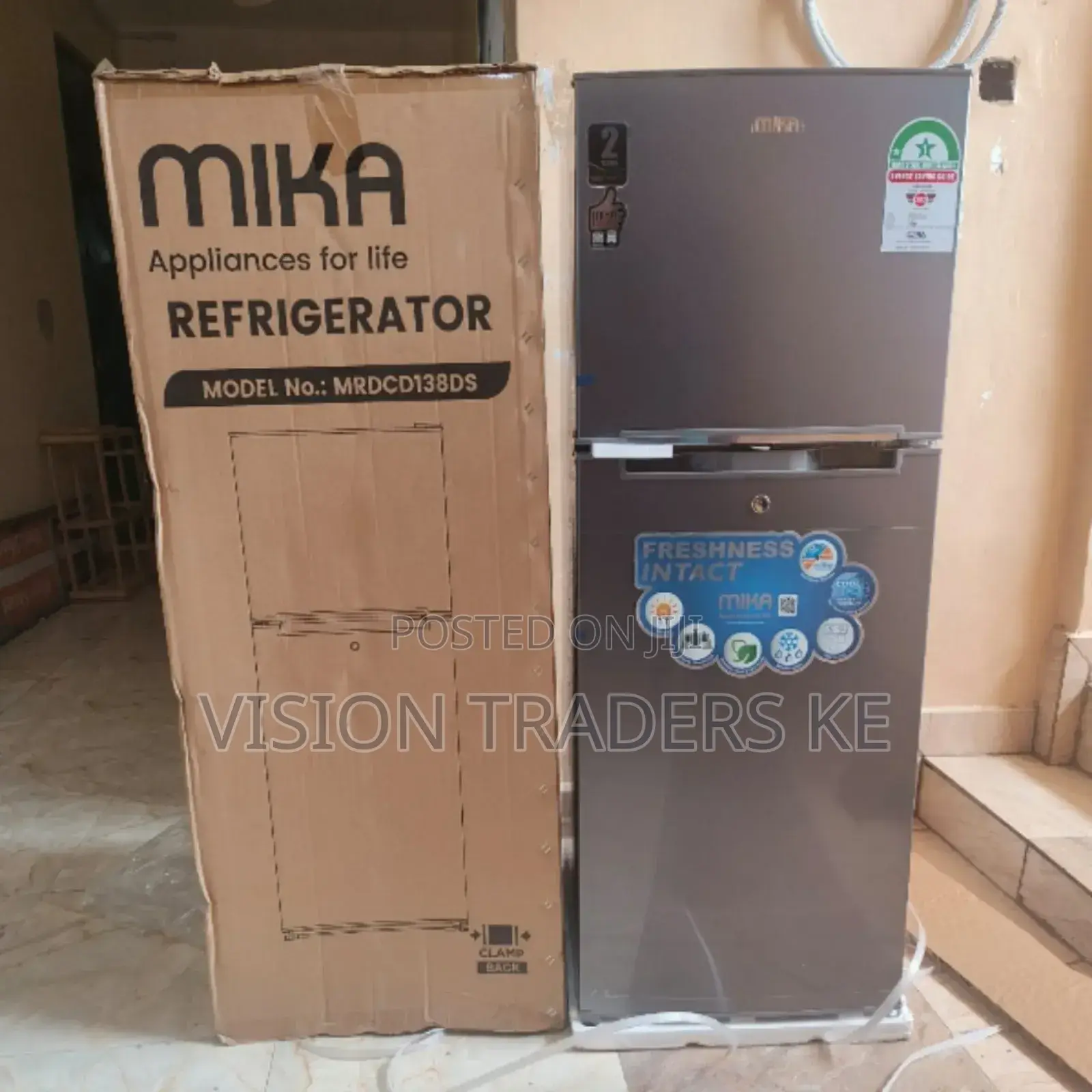 Mika 138ltrs 2 Doors Energy Saving Refrigerator