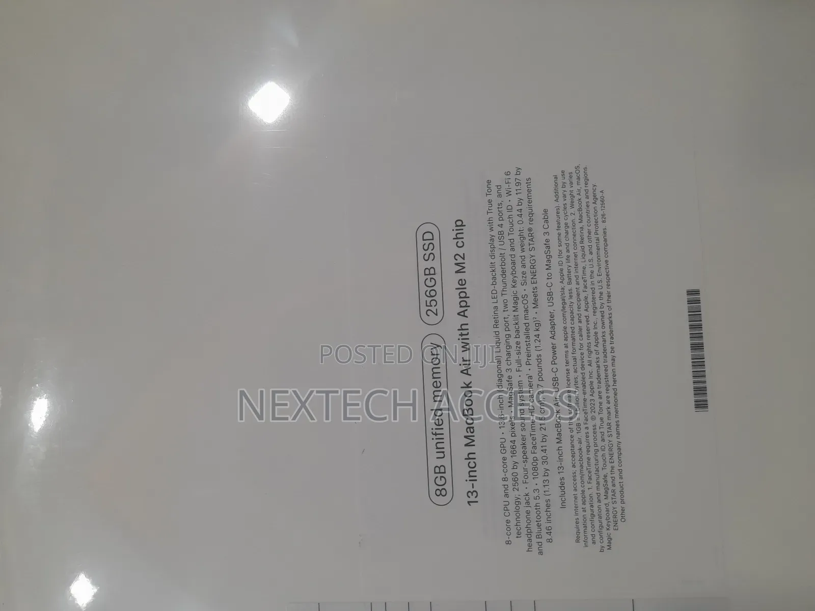 New Laptop Apple MacBook Air 8GB Apple M2 SSD 256GB